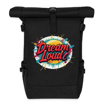 Creative graffiti design for brave dreamers - Roll Top Backpack - black - Front