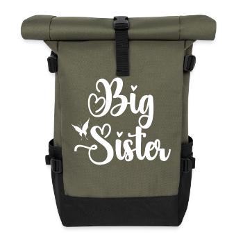 Große Schwester - Rolltop Rucksack - Olive/Schwarz - Vorne