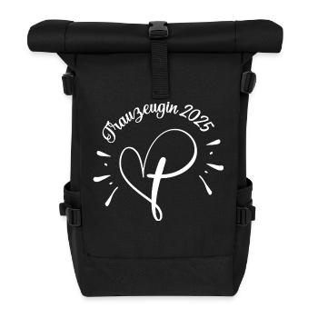 Trauzeugin Hochzeit 2025 Freundin Feier Team Braut - Rolltop Rucksack - Schwarz - Vorne