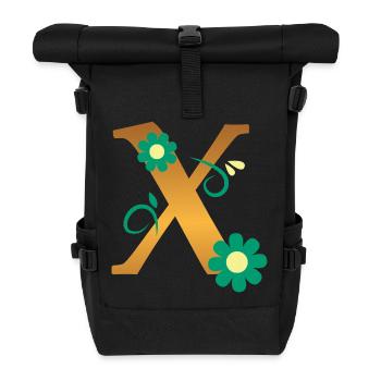 X - Roll Top Backpack - black - Front