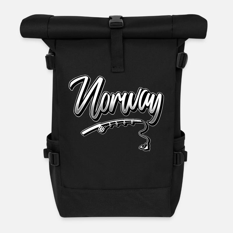 Norwegen Anglen - Rolltop Rucksack - Schwarz