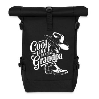 Cool Grandpa Dance Design - Roll Top Backpack - black - Front