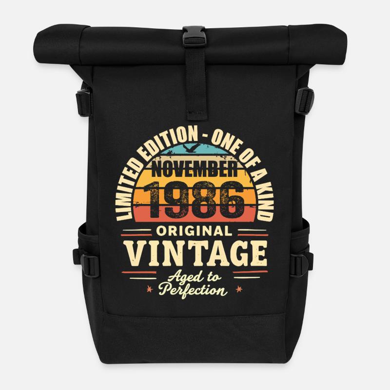 November 1986 Best Gift 1986 - November 1986 - Roll Top Backpack - black