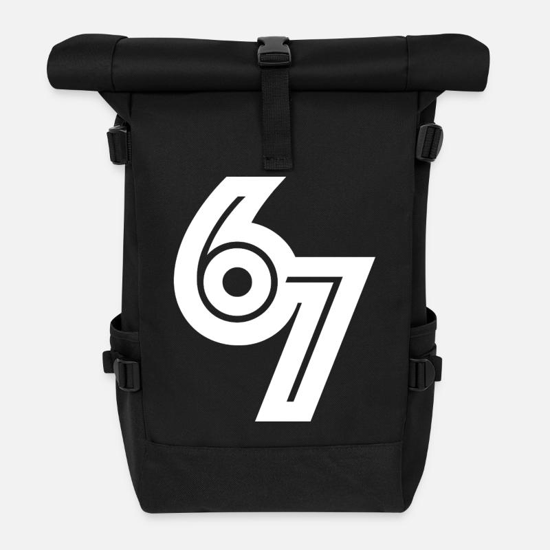 67_meme - Rolltop Rucksack - Schwarz