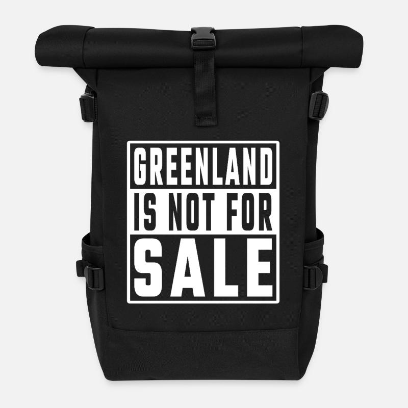Greenland is not for sale - Rolltop Rucksack - Schwarz