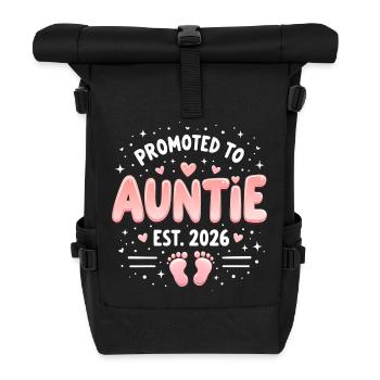 Tante 2026 Tante 2026 Befördert zu Tante 2026 - Rolltop Rucksack - Schwarz - Vorne