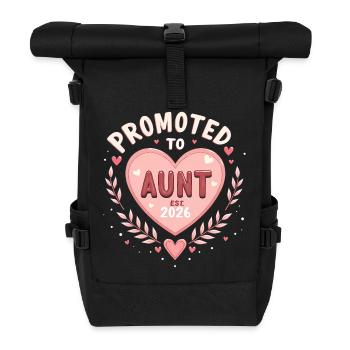 Tante 2026 Tante 2026 Befördert zu Tante 2026 - Rolltop Rucksack - Schwarz - Vorne