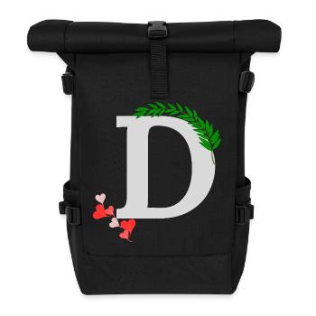 D - Rolltop Rucksack - Schwarz - Vorne