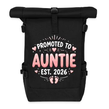 Tante 2026 Tante 2026 Befördert zu Tante 2026 - Rolltop Rucksack - Schwarz - Vorne