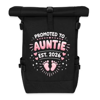 Tante 2026 Tante 2026 Befördert zu Tante 2026 - Rolltop Rucksack - Schwarz - Vorne