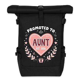 Aunt 2026 Aunt 2026 Promoted to Aunt 2026 - Roll Top Backpack - black - Front