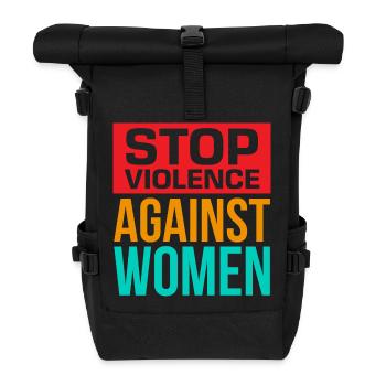 Stop Violence Against Women - Roll Top Backpack - black - Front