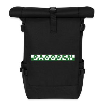 Saggsen / Sachsen - Rolltop Rucksack - Schwarz - Vorne