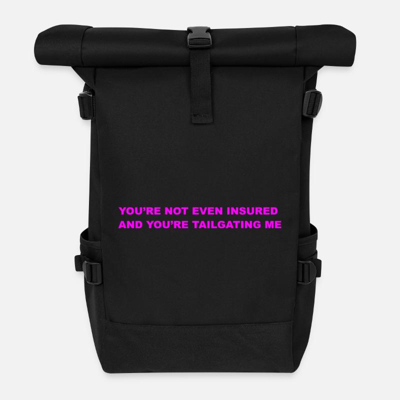 Road Joke - Roll Top Backpack - black