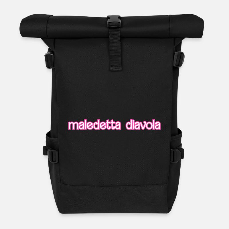 Verdammte Teufel - Rolltop Rucksack - Schwarz