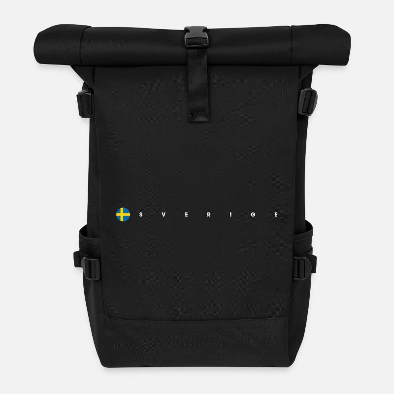 Sverige Flagge - Rolltop Rucksack - Schwarz