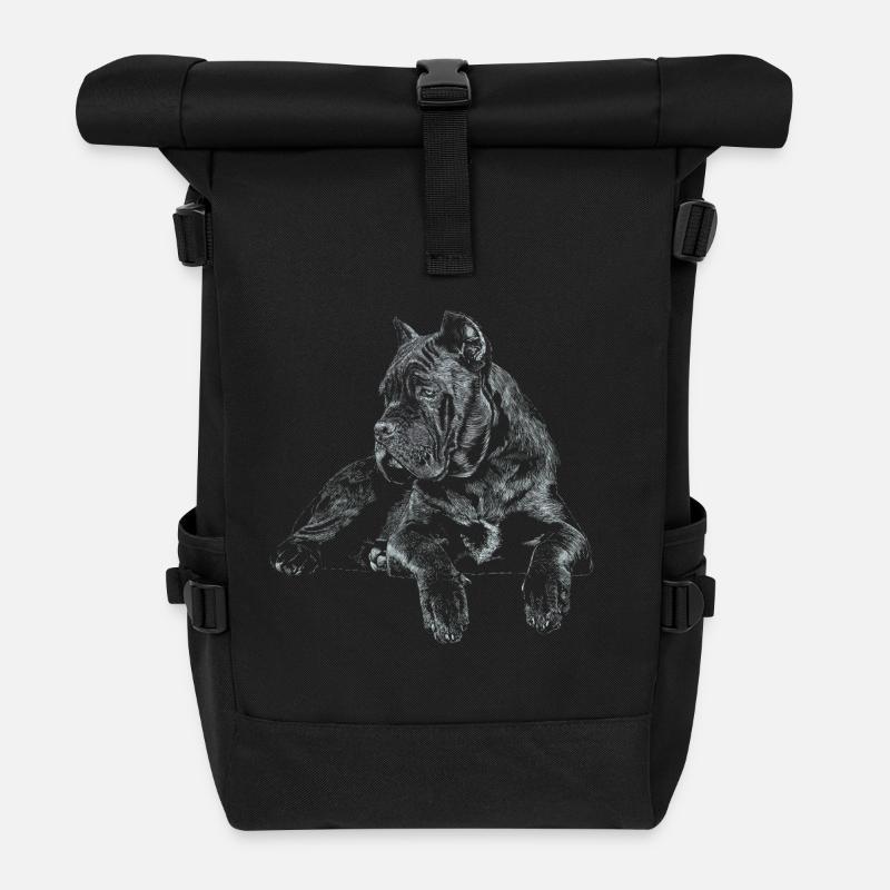 Cane Corso Italiano - Rolltop Rucksack - Schwarz