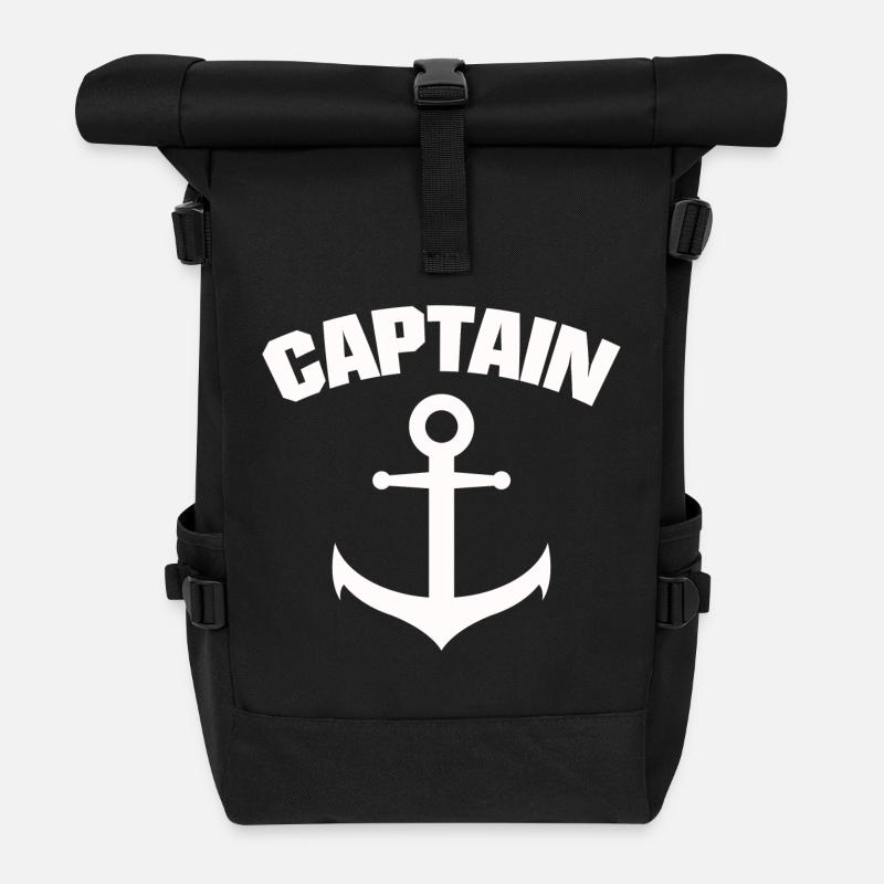 CAPTAIN ANCHOR SHIRT - Rolltop Rucksack - Schwarz