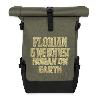 Florian - Roll Top Backpack - olive/black - Front
