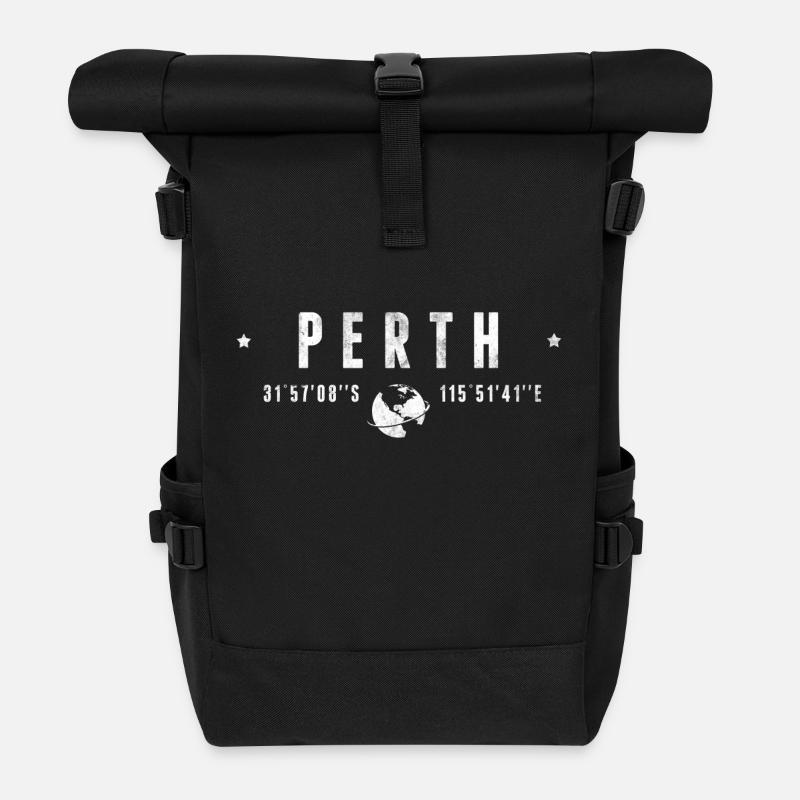 Perth - Rolltop Rucksack - Schwarz