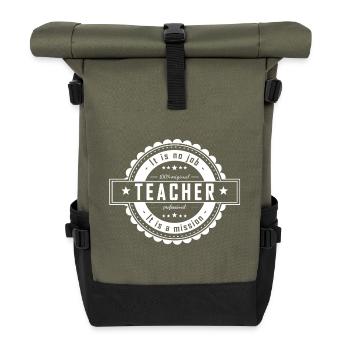 professeur - Sac à dos roll top - olive/noir - Devant