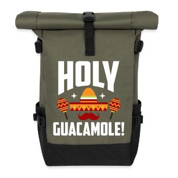 HOLY GUACAMOLE - Roll Top Backpack - olive/black - Front