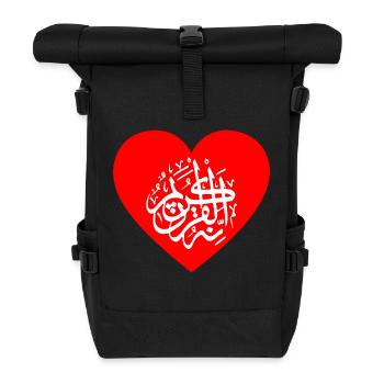 Heart for Allah, Islam, Muslims, Koran and Mohammed - Roll Top Backpack - black - Front