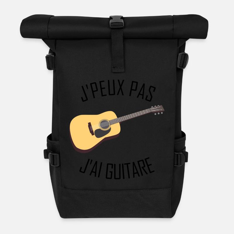 J'peux pas j'ai Guitare - Sac à dos roll top - noir