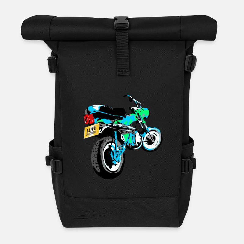 LOVE MACHINE - Roll Top Backpack - black