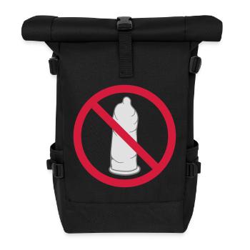 aucun préservatif de bouclier interdit avec protection - Sac à dos roll top - noir - Devant