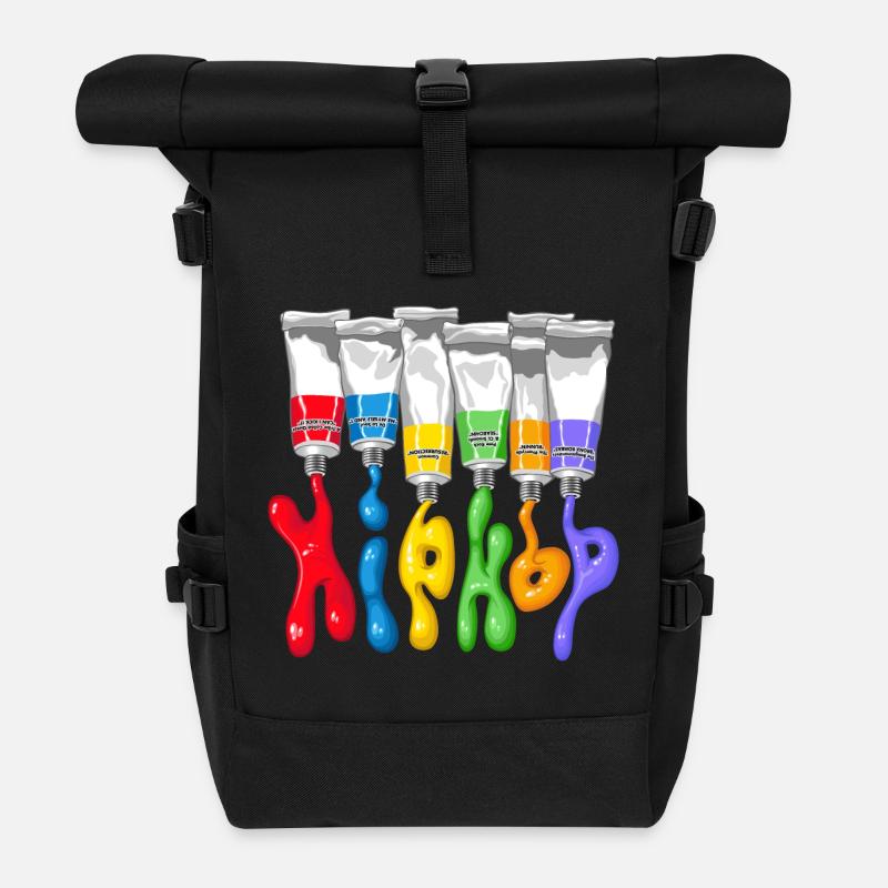 Hip hop tubes - Rolltop Rucksack - Schwarz