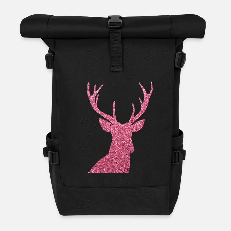 Hirsch - Rolltop Rucksack - Schwarz