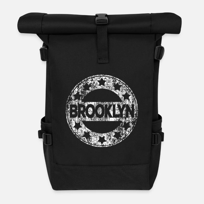 Brooklyn - Rolltop Rucksack - Schwarz