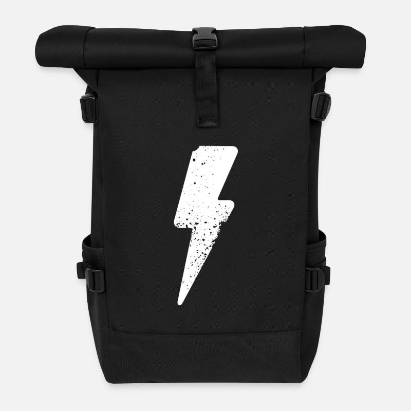 blitz symbol zorn - Rolltop Rucksack - Schwarz