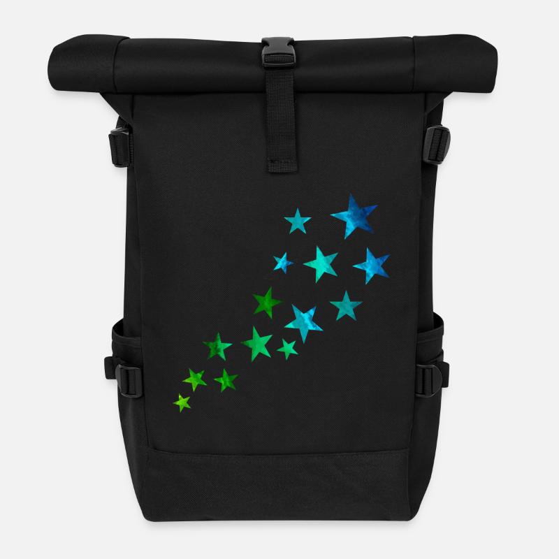 Étoile filante - Sac à dos roll top - noir