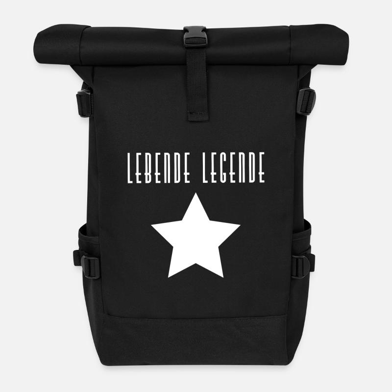 Légende vivante - Sac à dos roll top - noir