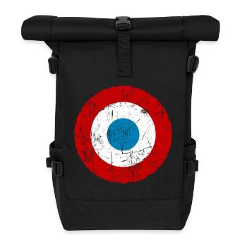 Cocarde aéronautique france - Sac à dos roll top - noir - Devant
