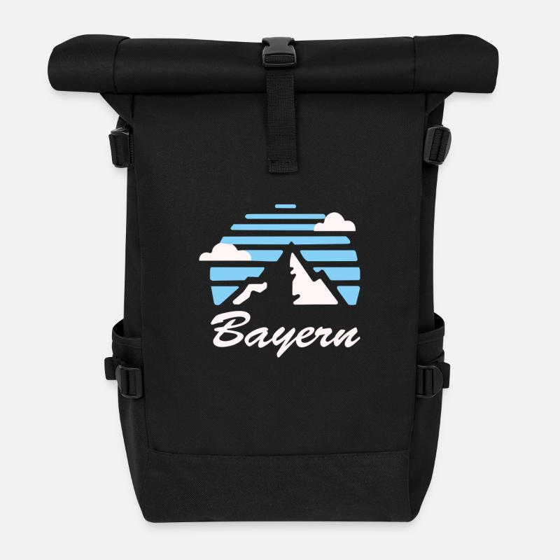 Bayern, Berge, , Geschenk - Rolltop Rucksack - Schwarz