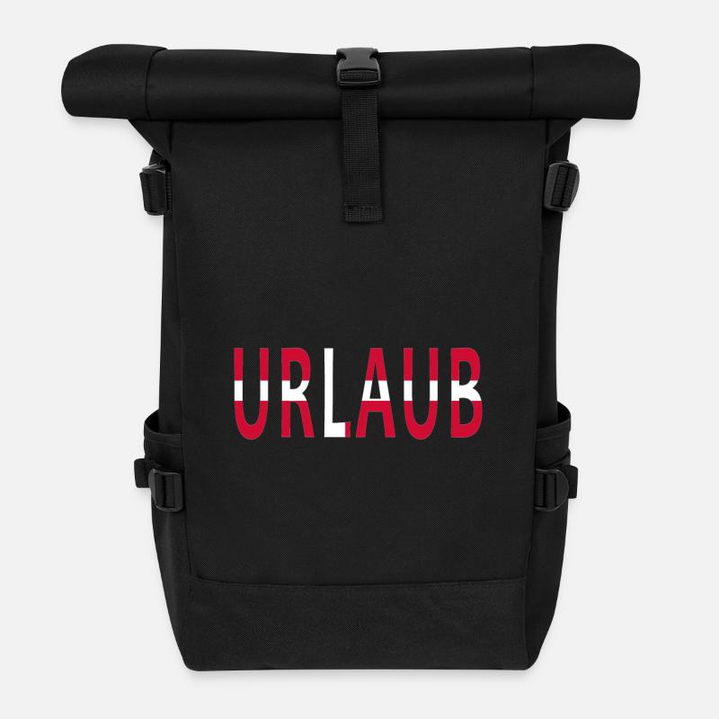 URLAUB IN DÄNEMARK EINFACH KLASSE - Rolltop Rucksack - Schwarz