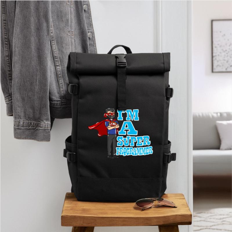 Programmierer Informatik Geschenk Rolltop Rucksack