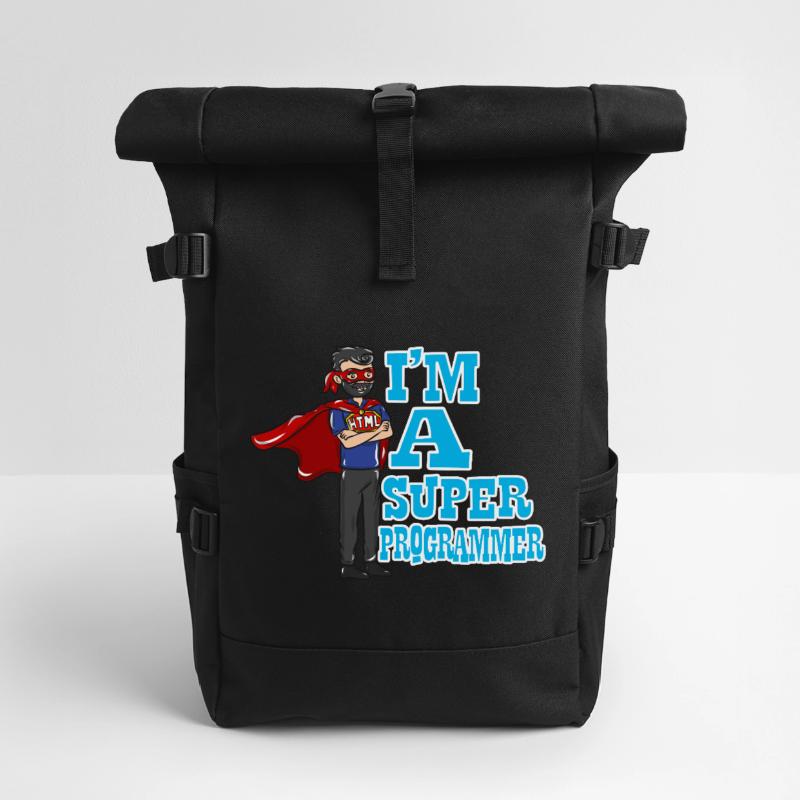 Programmierer Informatik Geschenk Rolltop Rucksack