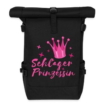 Schlager Princess Schlagerfan Krone folk music - Roll Top Backpack - black - Front