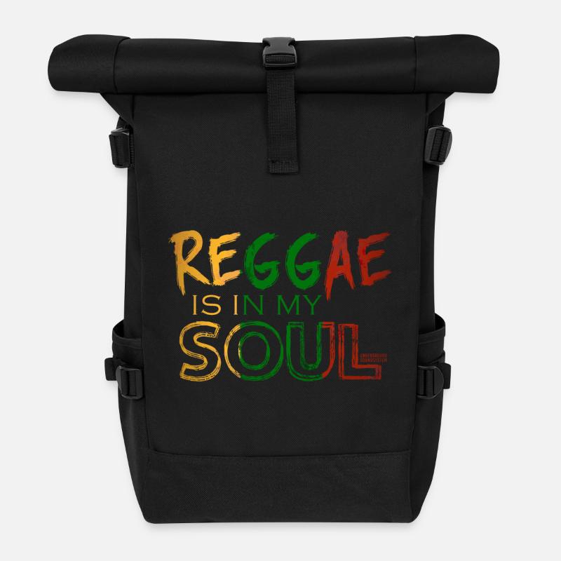 Reggae soul aux couleurs vives - Sac à dos roll top - noir
