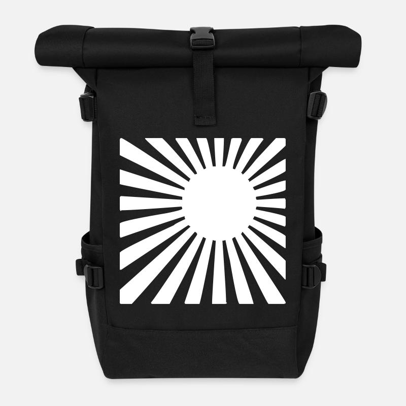 The Rising Sun - Roll Top Backpack - black