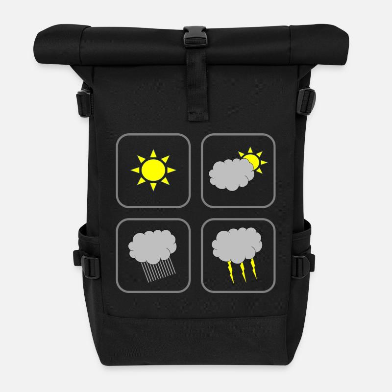 Wetter Weather - Roll Top Backpack - black