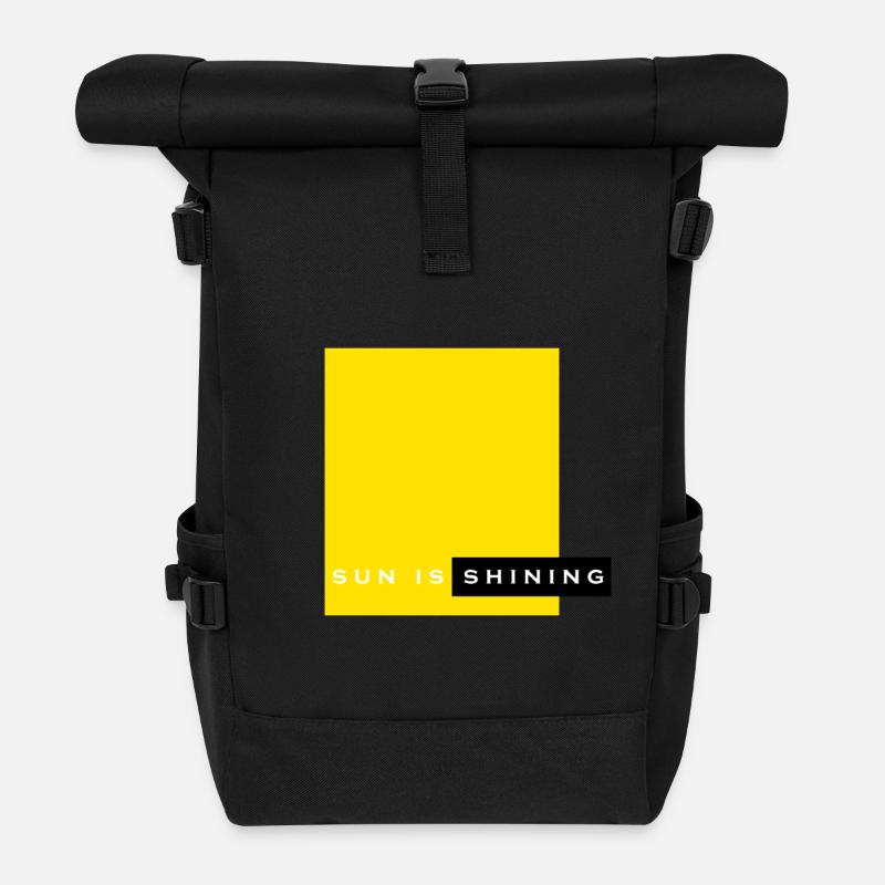 le soleil brille - Sac à dos roll top - noir