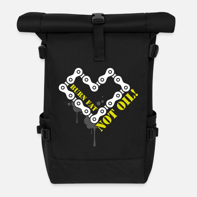 fahrrad sommer sport - Rolltop Rucksack - Schwarz