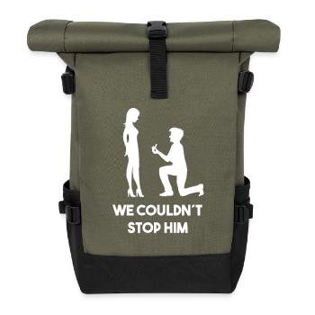 Bachelor Party Wedding Party Funny Saying - Roll Top Backpack - olive/black - Front