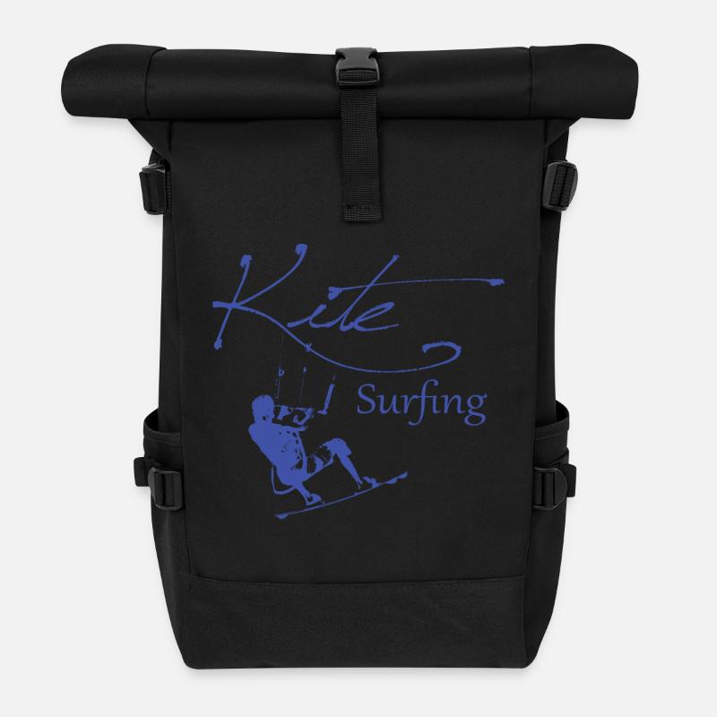 Kite - Surfing - Roll Top Backpack - black