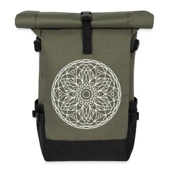 Mandala - Rolltop Rucksack - Olive/Schwarz - Vorne